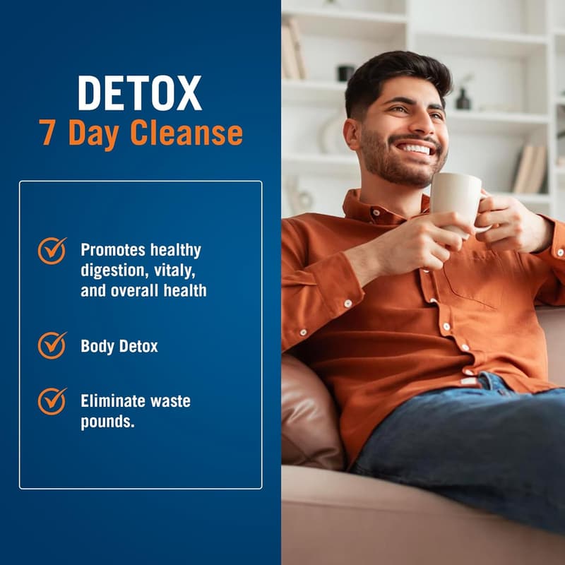 7-Day Detox Cleanse for Men, 52 Vegan Capsules