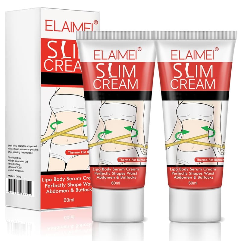 Hot Slimming Cream Set for Belly & Waist - 60ml, Moisturizing