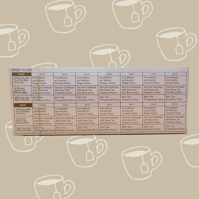 14-Day Weight Loss Tea with Garcinia Cambogia & Matcha - 42 Bags