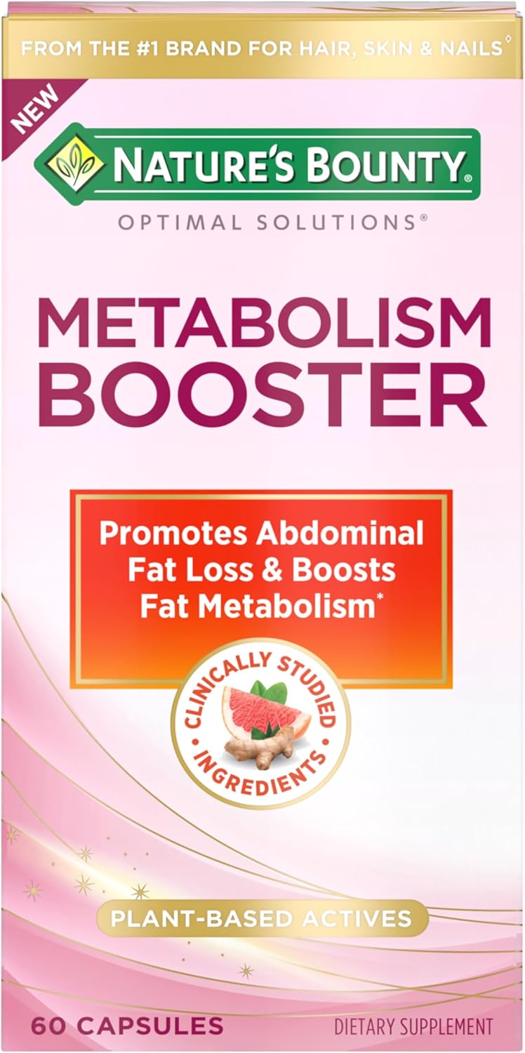 Metabolism Booster Supplement with Citrus & Black Ginger, 60 Caps