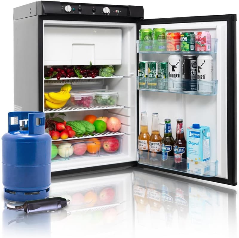 Compact 3-Way Propane Refrigerator for RVs and Camping
