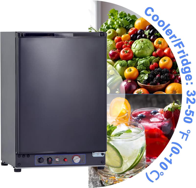 Compact 2.1 Cu.Ft Propane Refrigerator for RV & Off-Grid Use