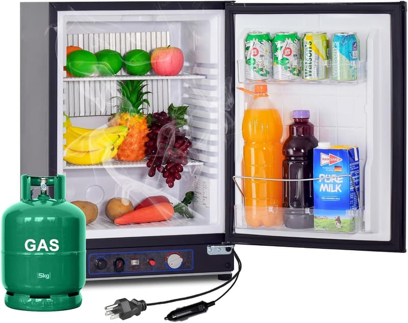 RV Propane Refrigerator - 3-Way Power, 2.1 Cu.ft, Off-Grid