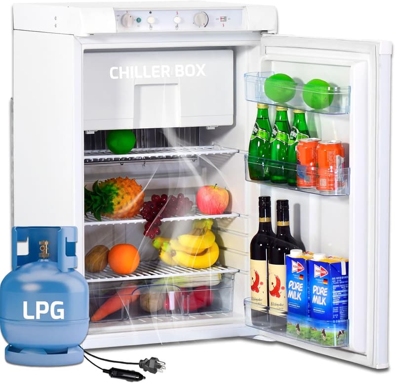 3.5 cu.ft. 3-Way Propane Refrigerator for RVs and Campers