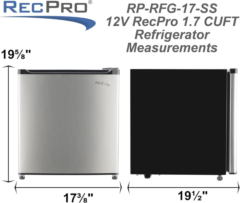 12V RV Refrigerator - Eco-Friendly Compact Fridge with Reverse Door