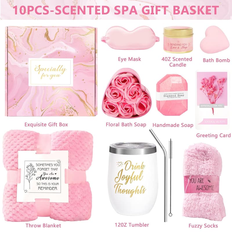 Relaxing Spa Gift Basket for Women – Unique Self-Care Set
