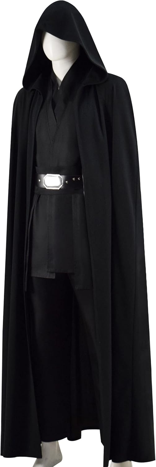 Luke Skywalker Men's Cosplay Costume with Vest, Pants, and Cloak