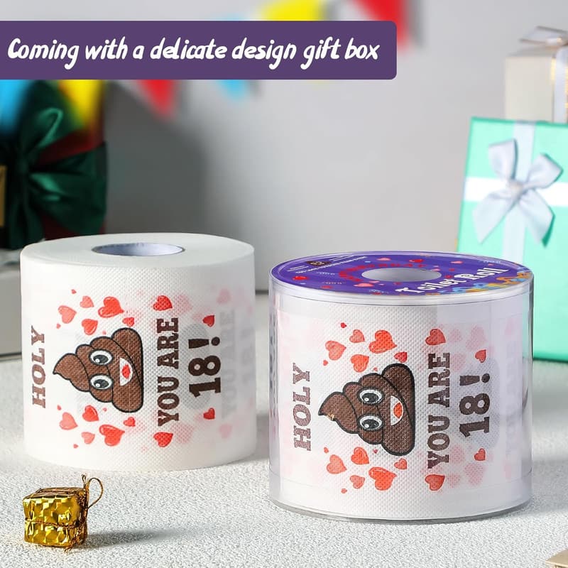 18th Birthday Prank Toilet Paper - Fun Gag Gift for Teens