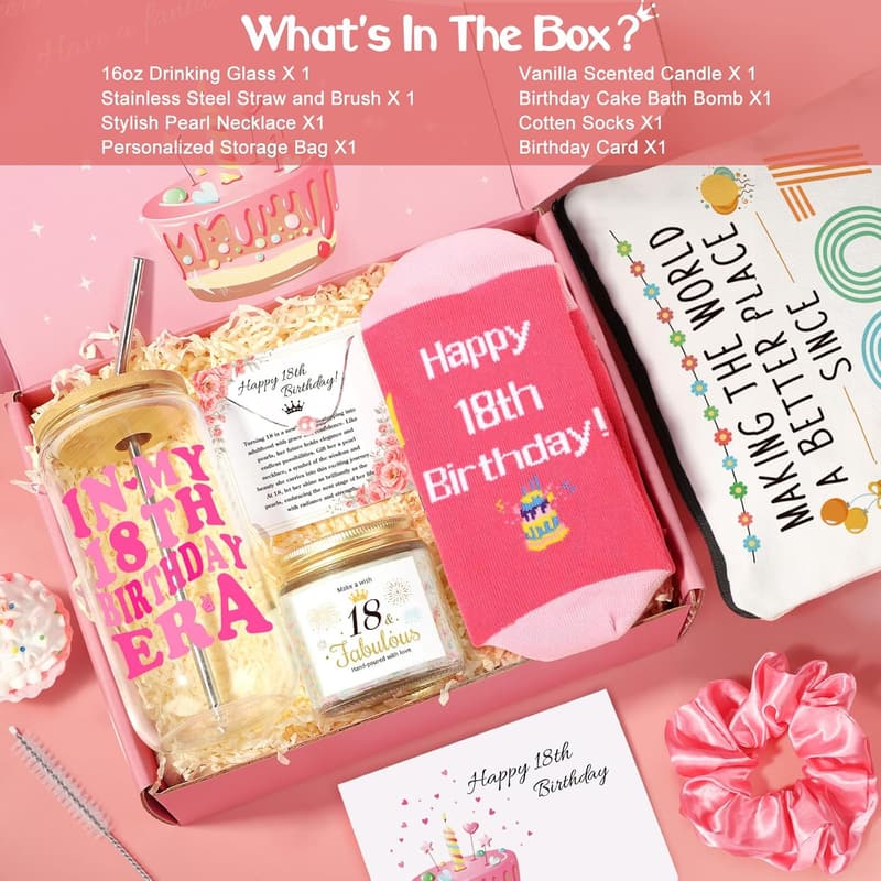 18th Birthday Gift Set for Girls - Unique & Fun Gifts