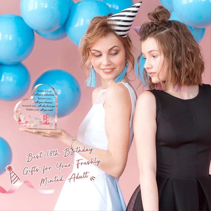 Happy 18th Birthday Acrylic Keepsake Gift for Girls