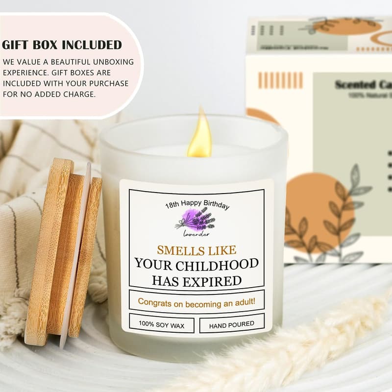 18th Birthday Unique Gifts & Scented Candles for Girls