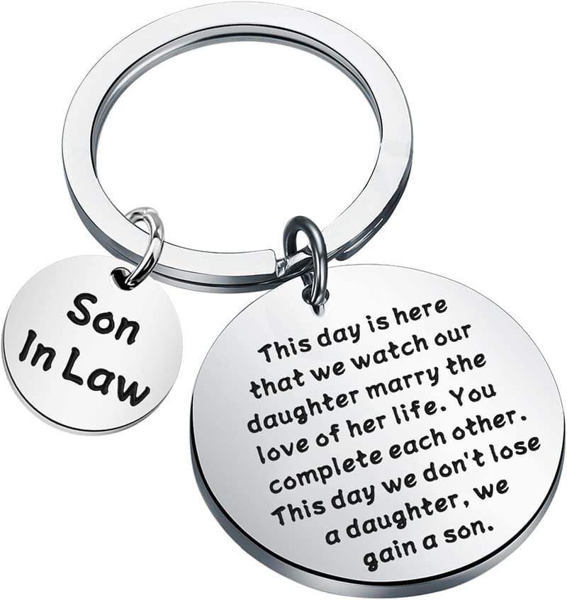 Son-in-Law Keychain - Wedding Gift from In-Laws