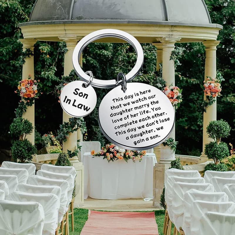 Son-in-Law Keychain - Wedding Gift from In-Laws