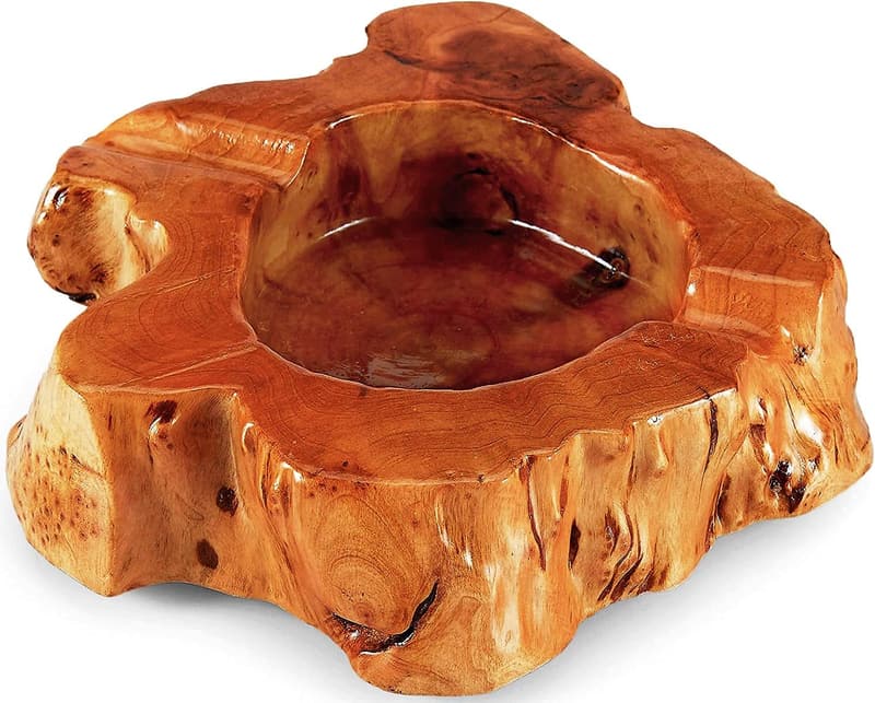 Cigar Ashtray for Men – Wooden Design, 2 Slots, Indoor/Outdoor