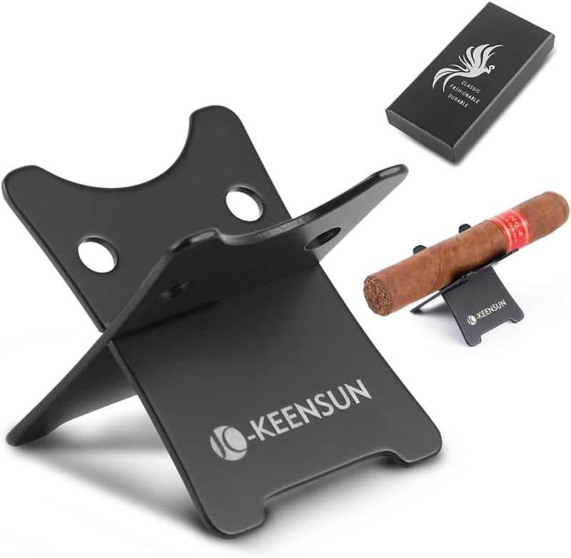 Portable Stainless Steel Cigar Stand - Ideal Gift for Cigar Lovers
