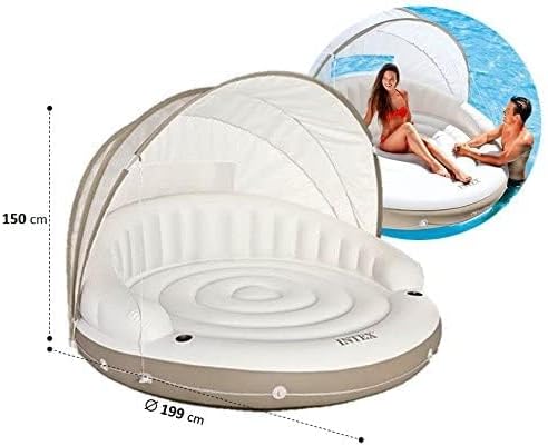 Intex Canopy Island Inflatable Pool Float with Sunshade