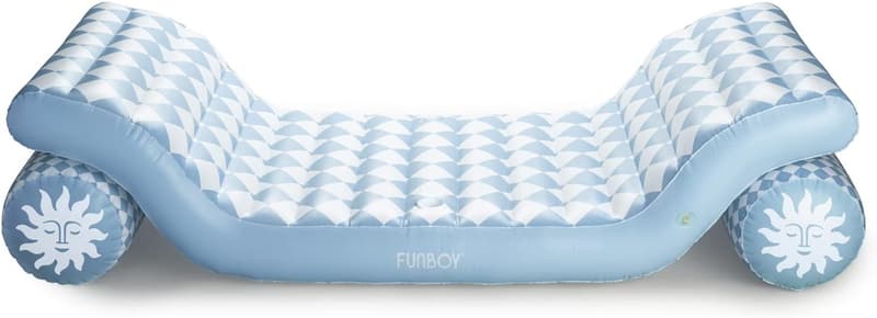 Summer Pool Party Giant Inflatable Checkered Dual-Chaise Float