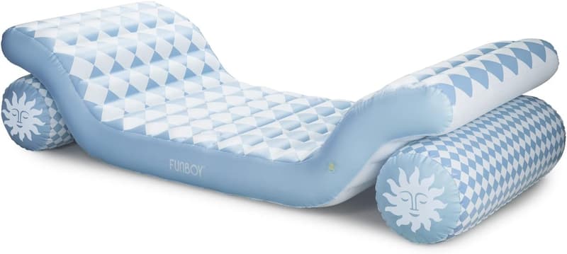 Summer Pool Party Giant Inflatable Checkered Dual-Chaise Float