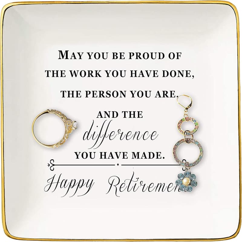 Retirement Gift: Ceramic Jewelry Holder for Women