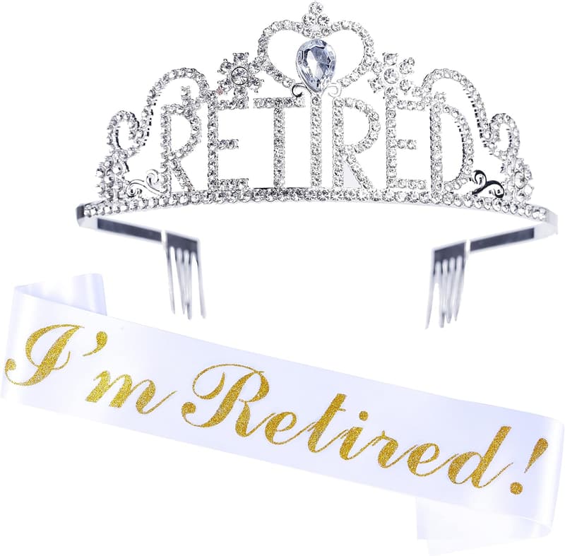 Happy Retirement Sash & Tiara Kit for Women