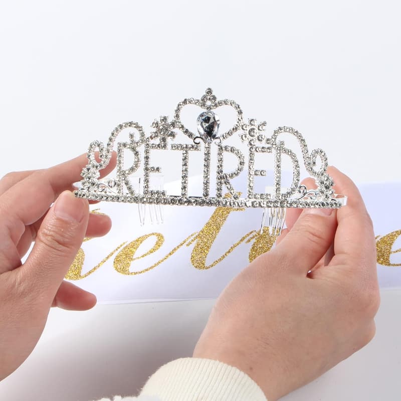 Happy Retirement Sash & Tiara Kit for Women