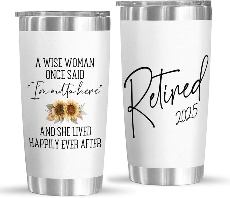 2025 Retirement Tumbler - Stainless Steel Mug for Women