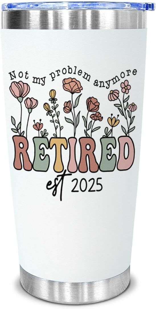 Retirement Tumbler for Women - 20 oz Stainless Steel Cup