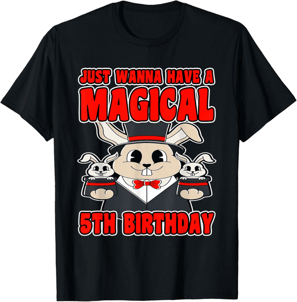 5th Birthday Magic Wizard T-Shirt for Kids