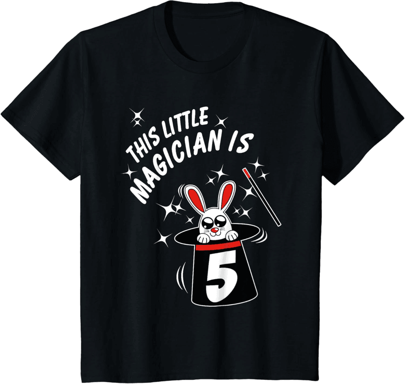 5th Birthday Magician T-Shirt for Boys