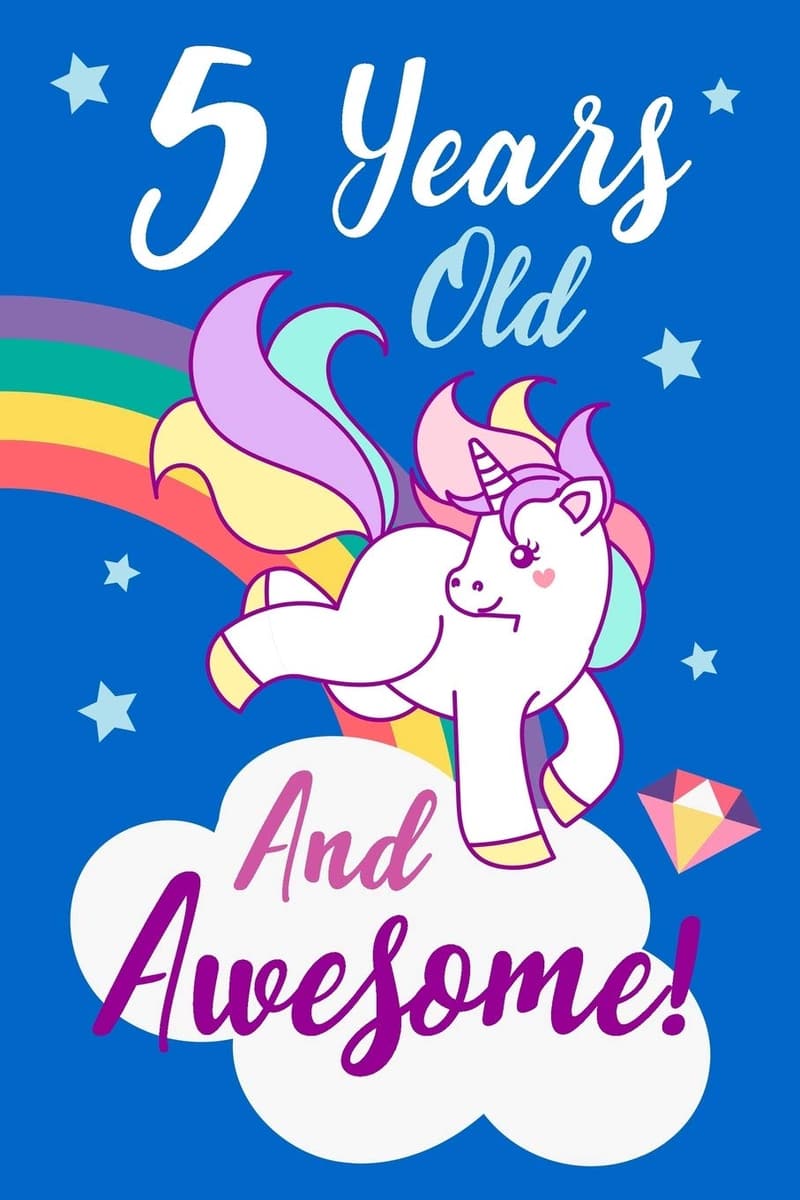 5th Birthday Gift: Unicorn Journal & Sketchbook for Girls
