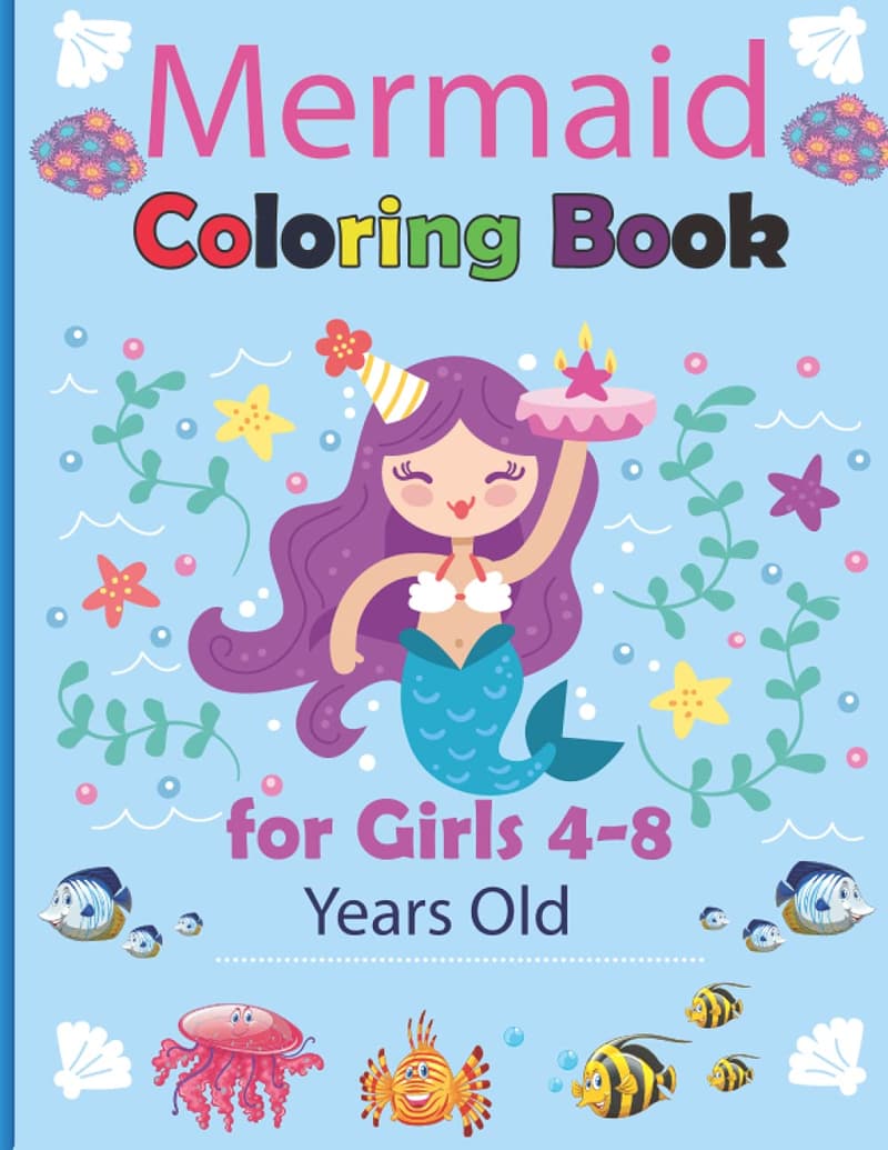 Magical Mermaid Coloring Book for Girls Ages 4-8