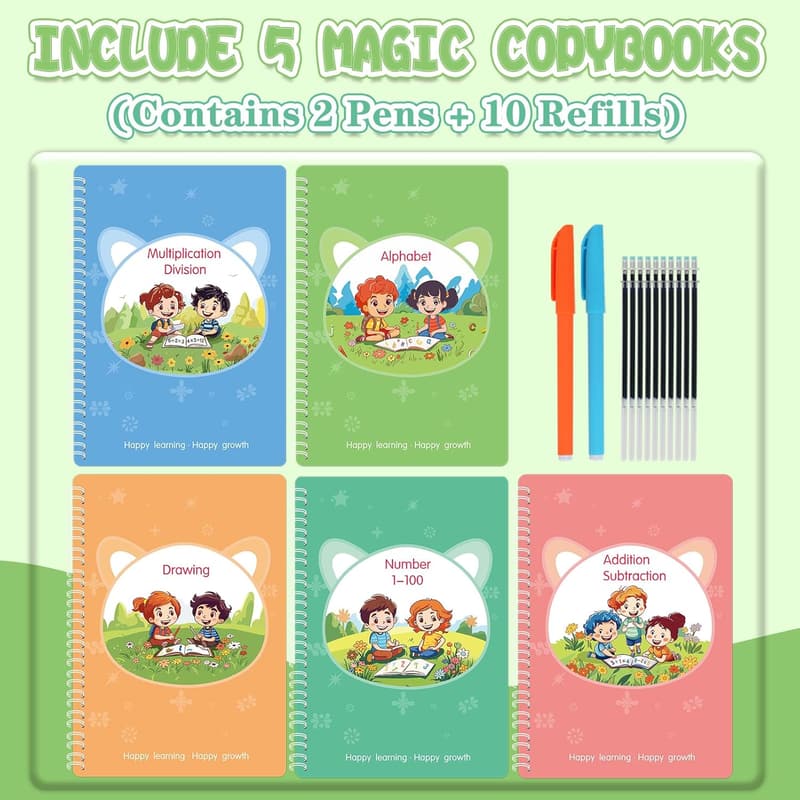 Magic Handwriting Workbooks for Kids Age 3-8