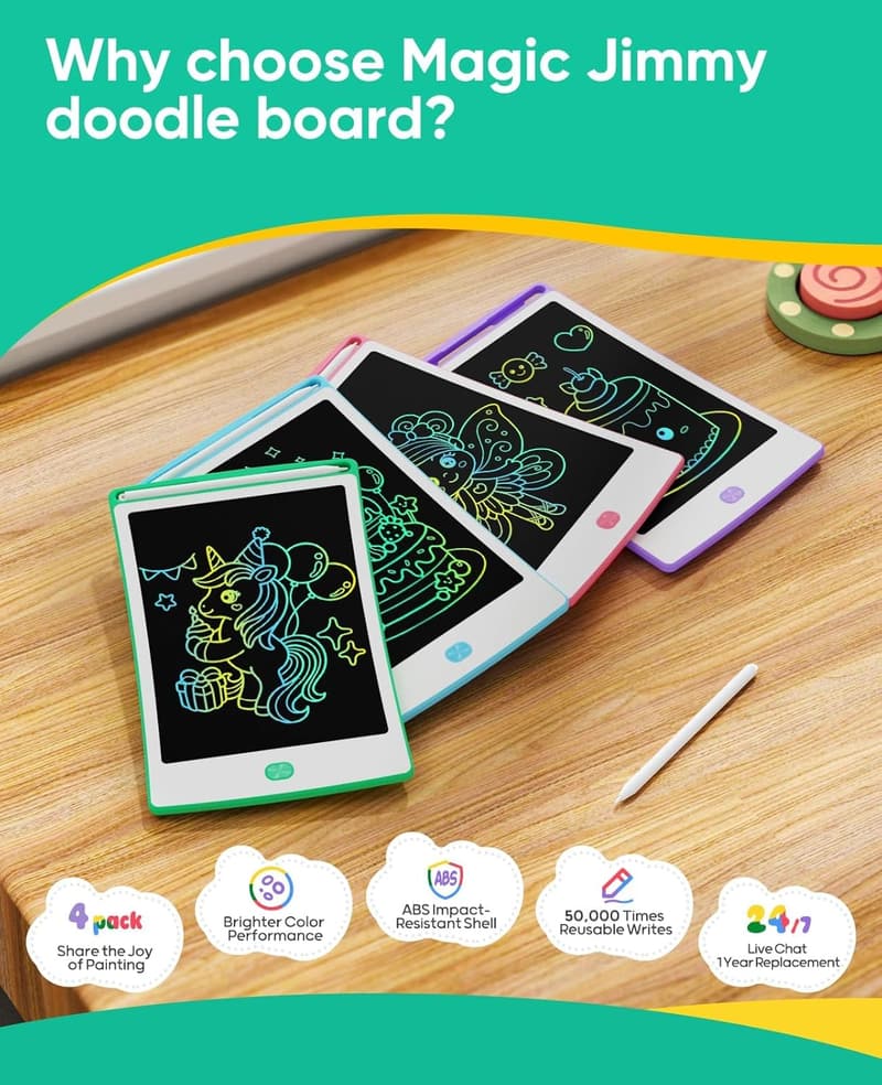 Colorful 8.5-Inch LCD Writing Tablet Set for Kids