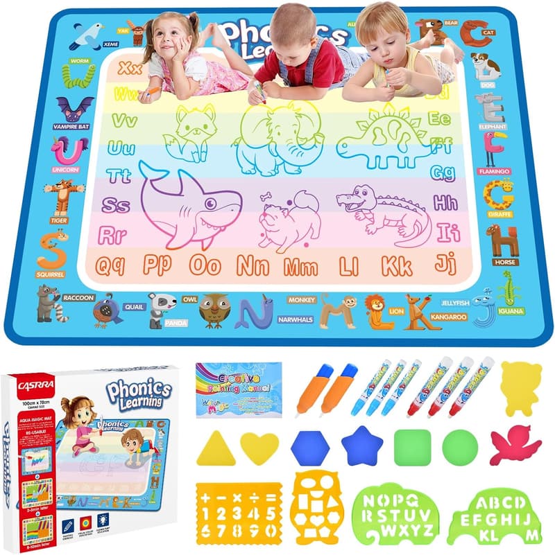 Mess-Free Water Doodle Mat for Toddlers - Aqua Magic Drawing Toy