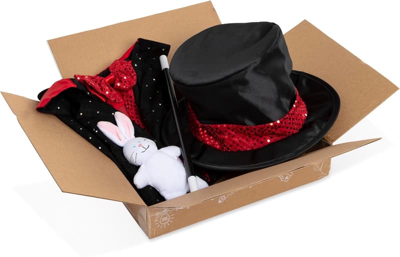 Magician Role Play Costume Set for Kids - Hat, Cape & Wand