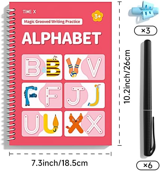 Reusable Handwriting Practice Books for Kids 3+, Set of 6