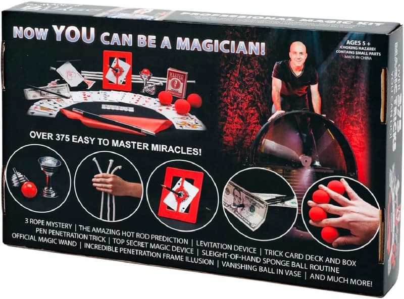 Magic Kit with 375+ Easy Tricks and Wand for All Ages
