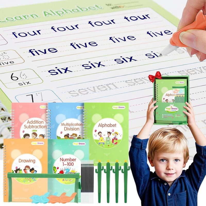 Reusable Handwriting Practice Set for Kids Ages 3-8