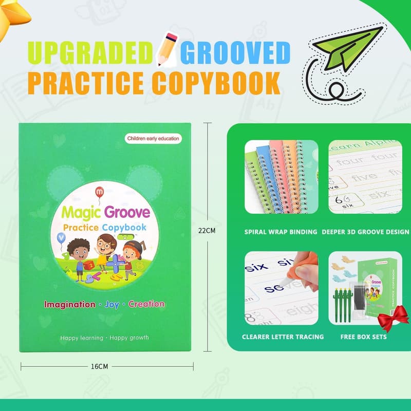 Reusable Handwriting Practice Set for Kids Ages 3-8