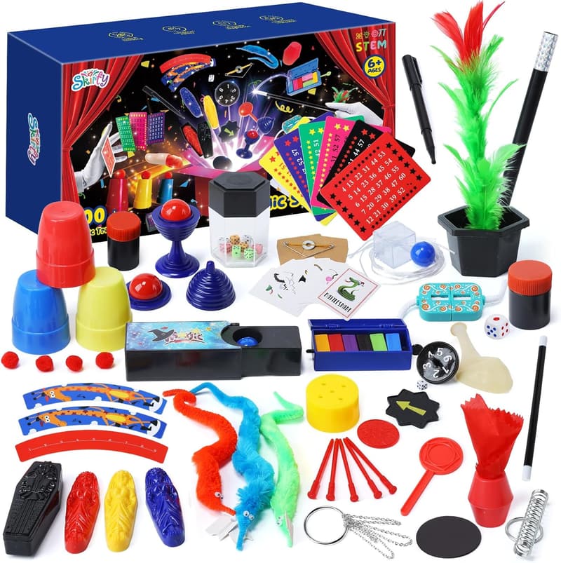 Kids' Magic Starter Kit - 100+ Tricks with Wand & Dice