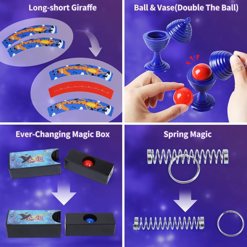 Kids' Magic Starter Kit - 100+ Tricks with Wand & Dice