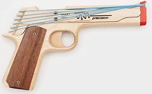 Model 1911 Rubber Band Gun - Hardwood & Rapid-Fire Action