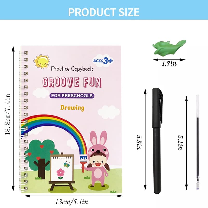 Reusable Handwriting Practice Book for Kids 3-5
