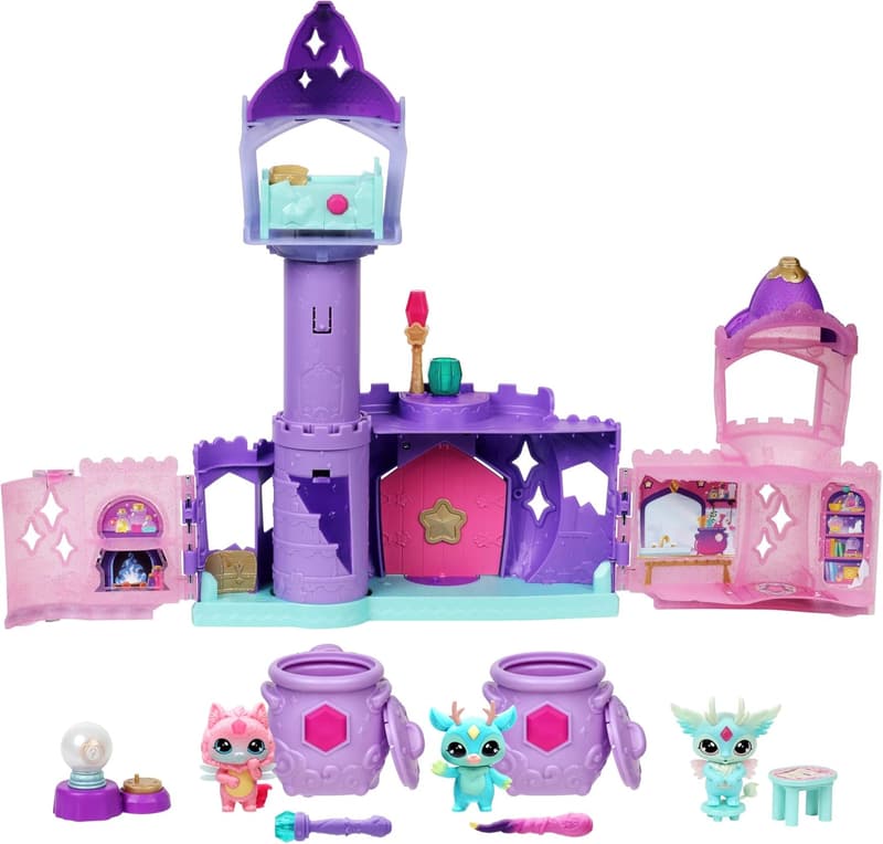 Magic Castle Playset Super Pack with Wand & Collector's Cauldrons for Kids