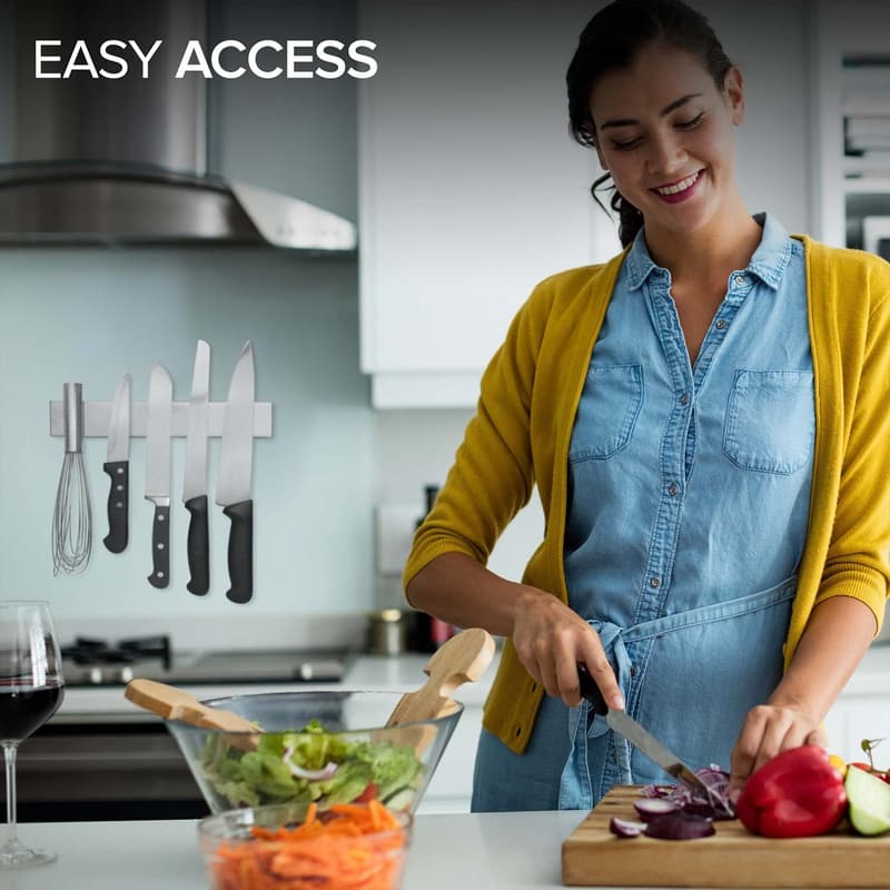 10 Inch Stainless Steel Magnetic Knife Bar - Kitchen Organizer