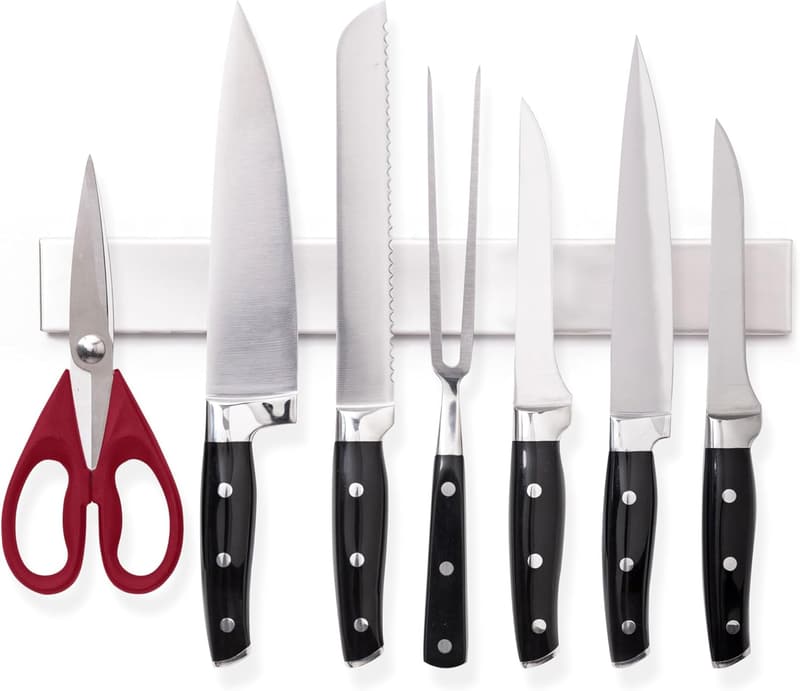 Heavy Duty Stainless Steel Magnetic Knife Holder - 10 Inch