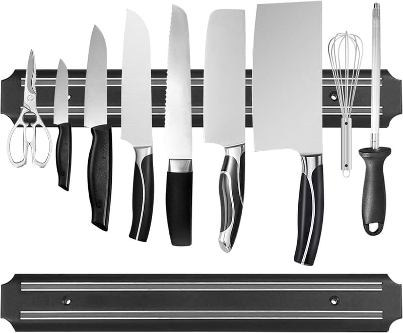 15-Inch Magnetic Knife Strips – Set of 2 Kitchen Tool Holders