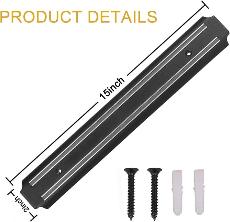 15-Inch Magnetic Knife Strips – Set of 2 Kitchen Tool Holders
