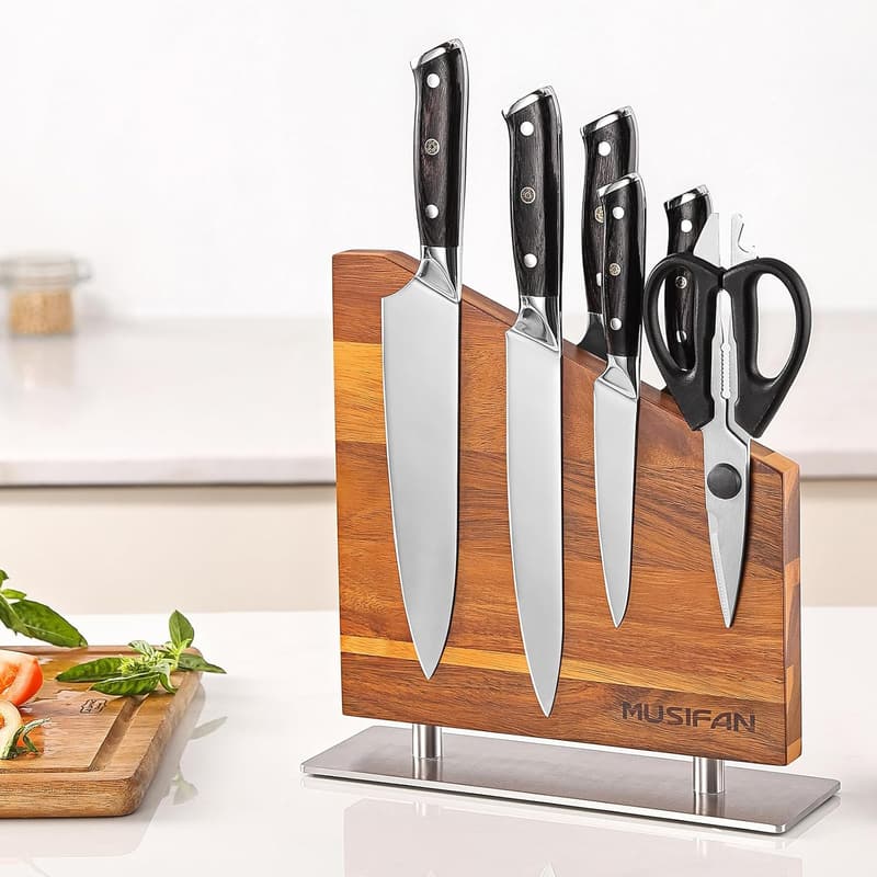 Magnetic Knife Block Organizer with Strong Magnetic Strip