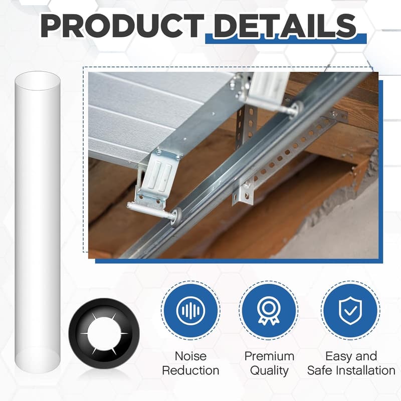 Garage Door Hinge Roller Sleeve Set - 60 Pcs, 11mm ID, Quiet Operation